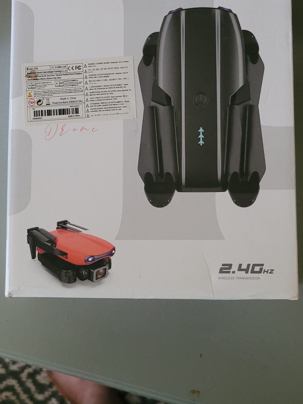 Foldable RC Drone with Camera - Red and Black